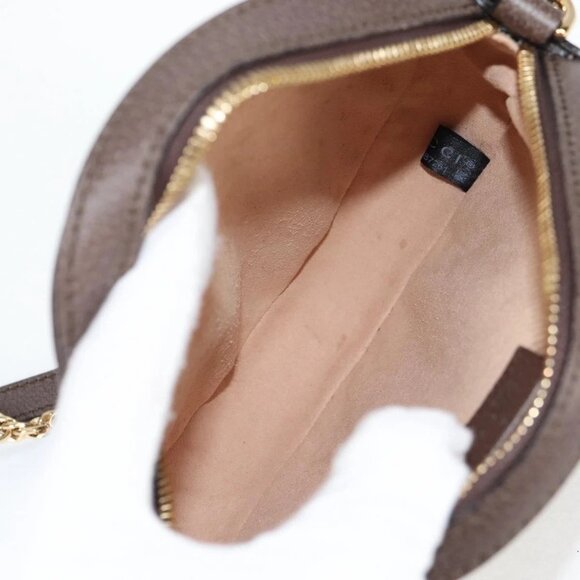 GUCCI GG Supreme Ophidia Chain Web Sherry Line Bag PVC Beige 550618 Auth 138002A - Picture 11 of 16